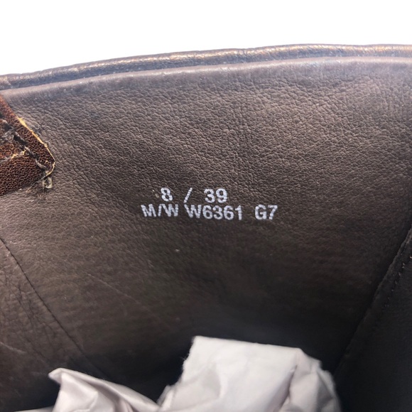 Born crown studs heeled brown bronze midcalf boots - Picture 6 of 8